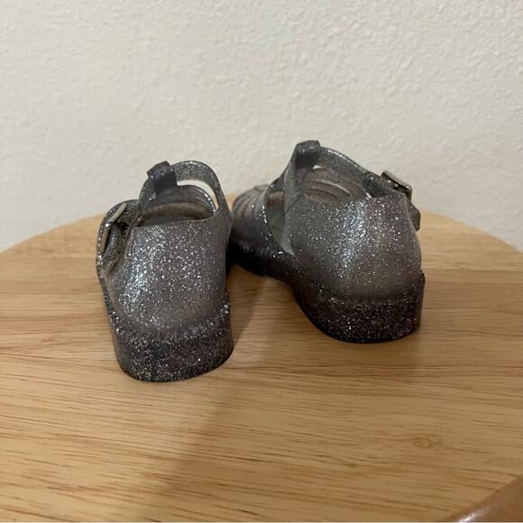 Mini Melissa Aranha silver glitter fisherman sandal toddler 7 - Picture 8 of 11